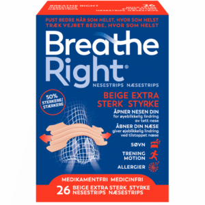 Breathe Right Næsestrips Beige Extra Styrke (26 stk)