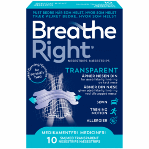 Breathe Right Næsestrips Transparent Small/Medium (10 stk)